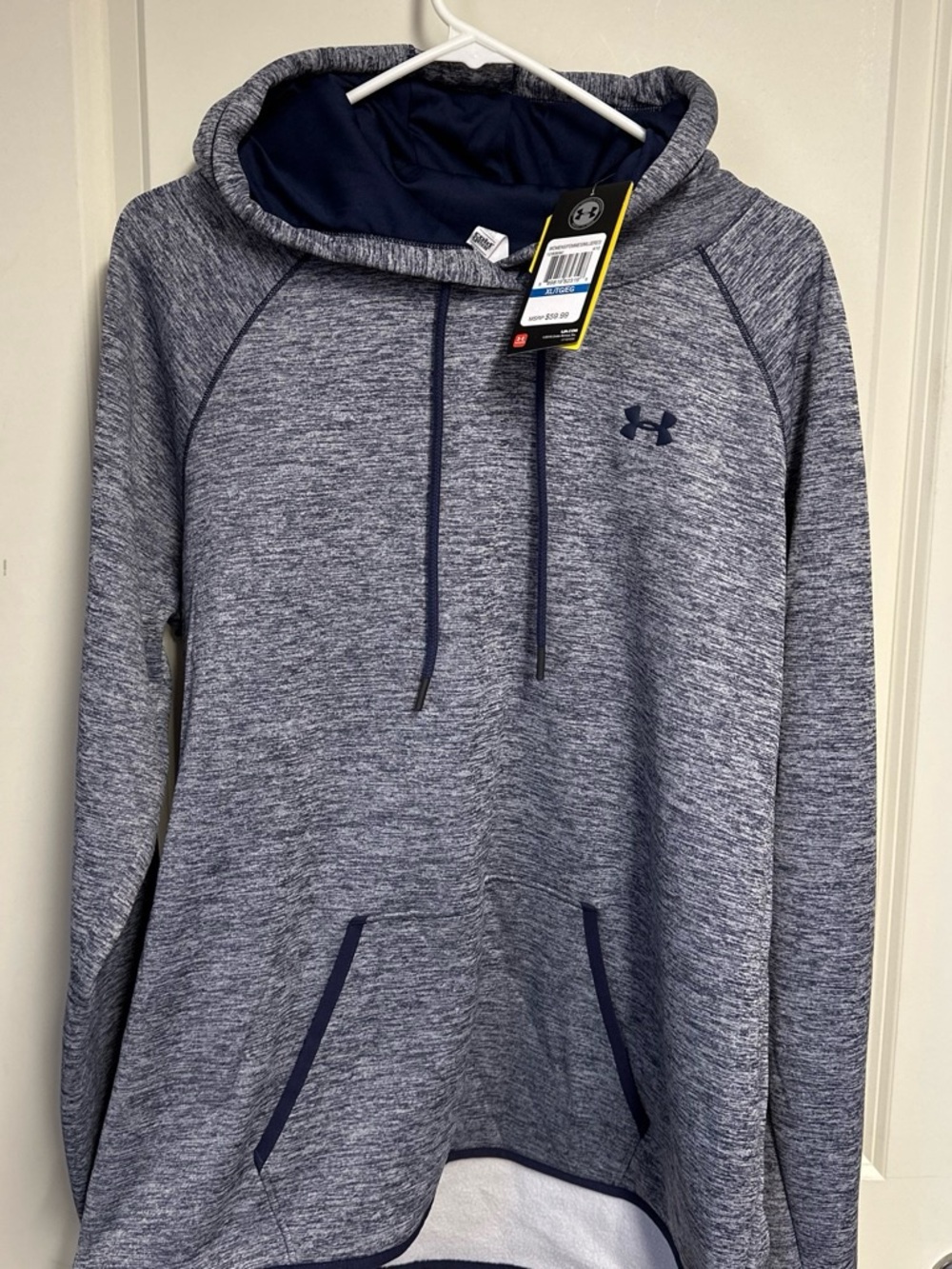 Under Armour Women's Navy and Heather Gray Pullover Hoodie size xl